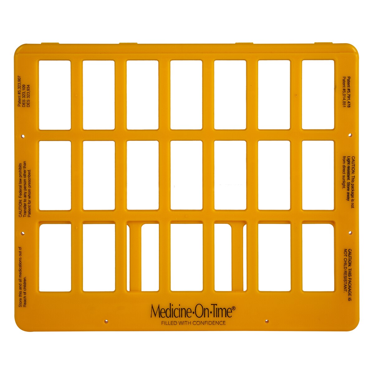 High Capacity Calendar Frame Yellow Medicine On Time High Capacity Calendar Frame Yellow Medicine On Time